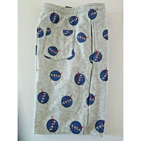 Public Record Men's Sz Large Gray Heather NASA Logo Fleece Shorts NWT - Picture 4 of 5